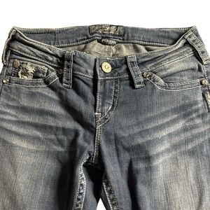 Silver Jeans Pioneer womens bootcut distressed jeans size 26/31